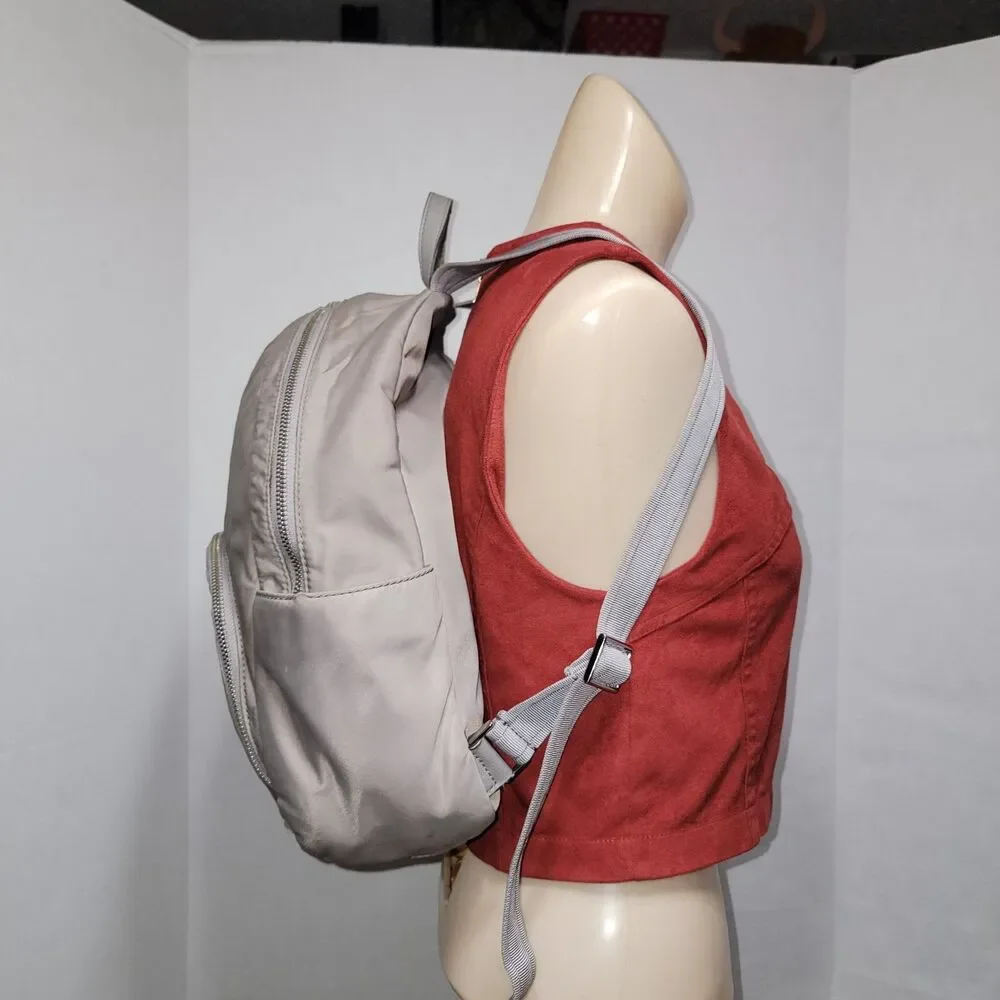 Kate Spade Lt Grey Purse Backpack Style w/ Adjustable Straps